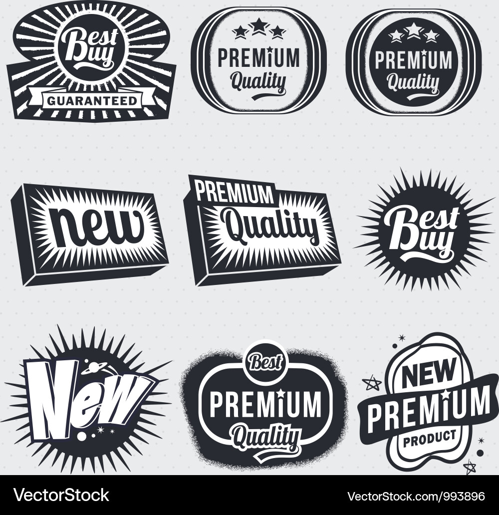 Retro Label Collection vector image