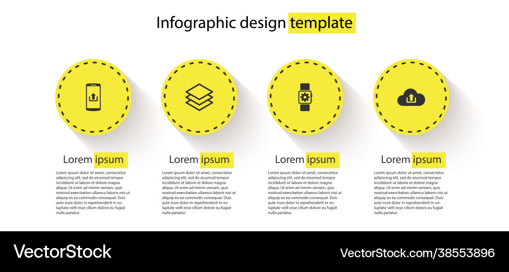 Set smartphone with upload layers smartwatch Set smartphone with upload layers smartwatch vector image