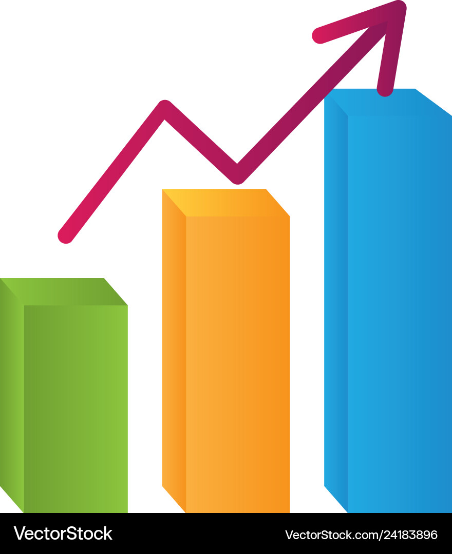 Statistics Bar Chart - Data Analysis vector image