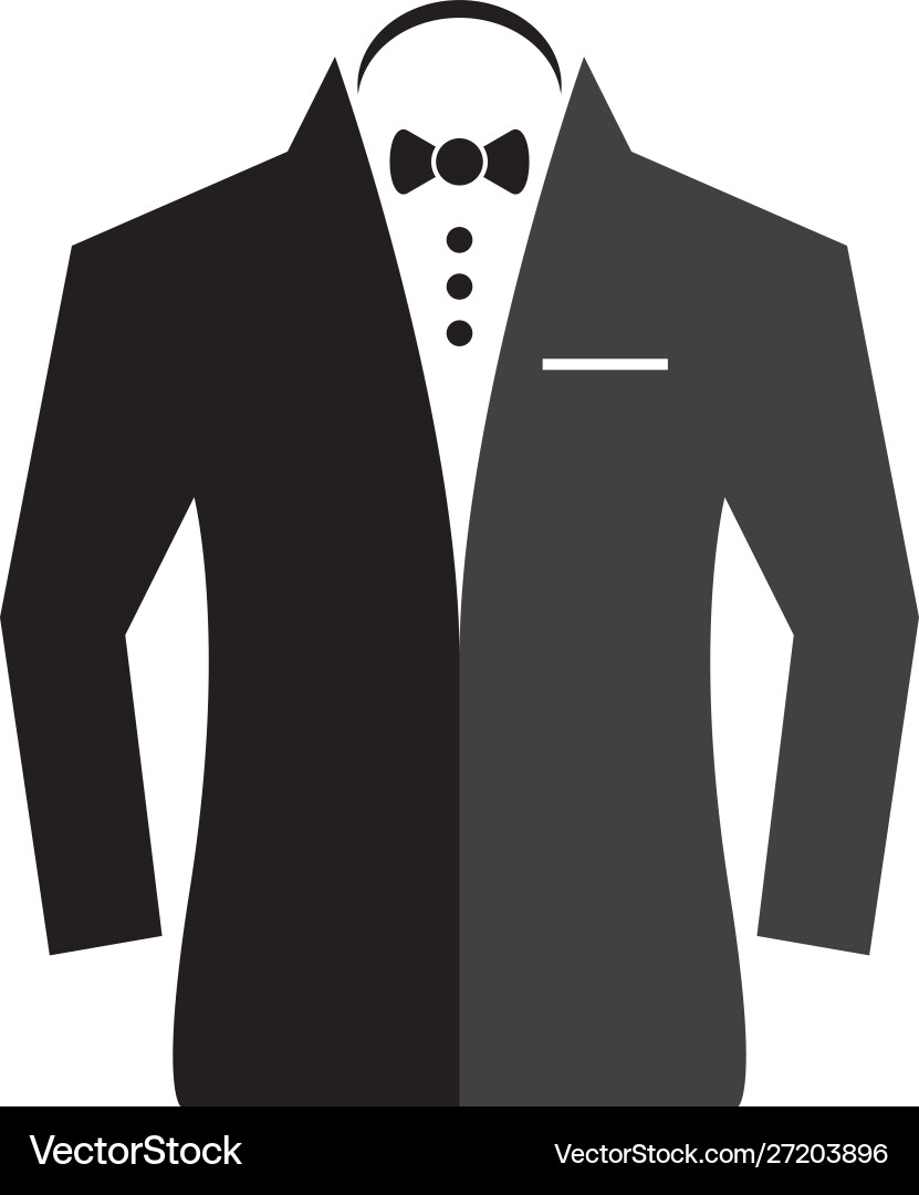 Tuxedo icon design Tuxedo icon design vector image