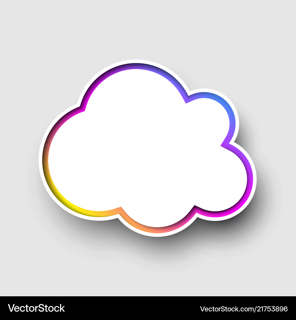 White cloud background template with colorful White cloud background template with colorful Vector Image
