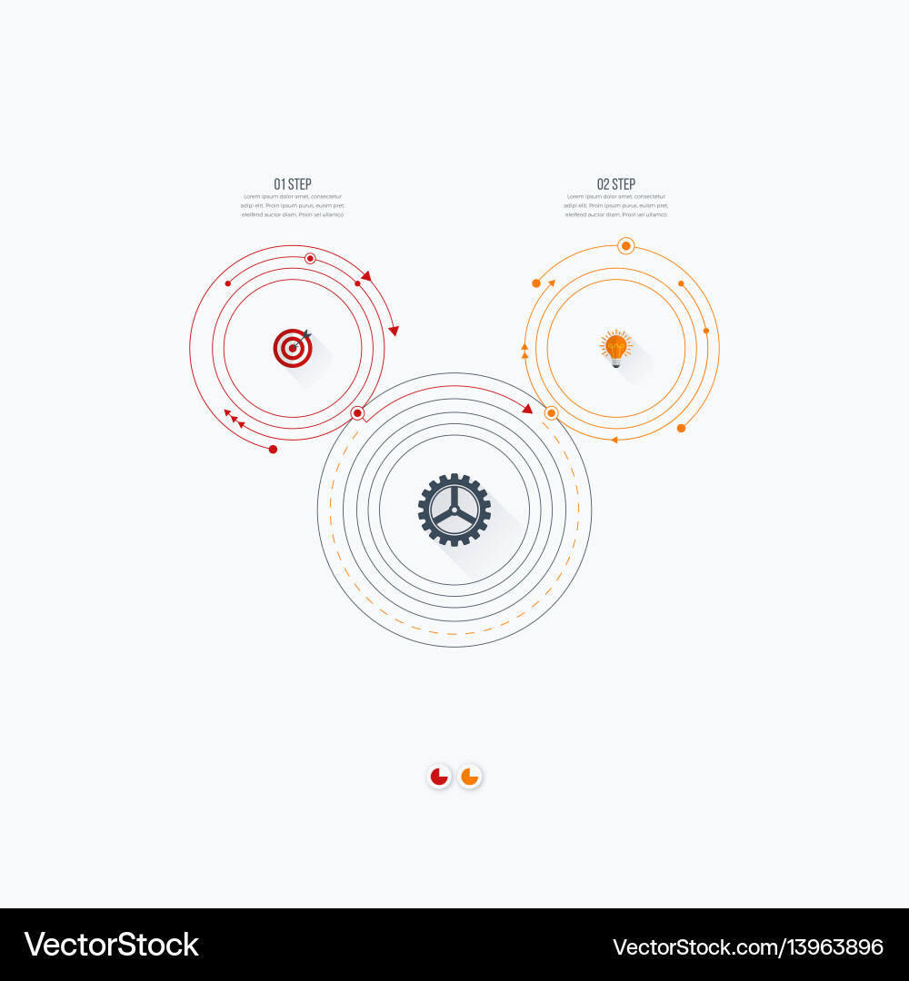Workflow Diagram Template with Circles vector image