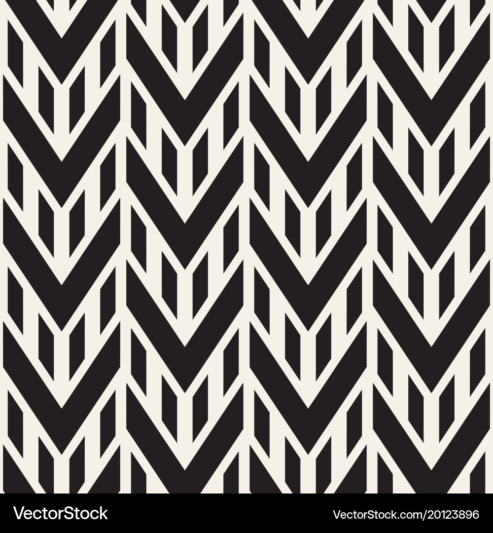 Zigzag Line Pattern - Monochrome vector image