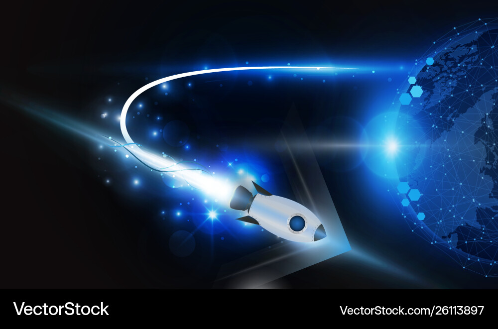 Abstract arrow light out technology background vector image