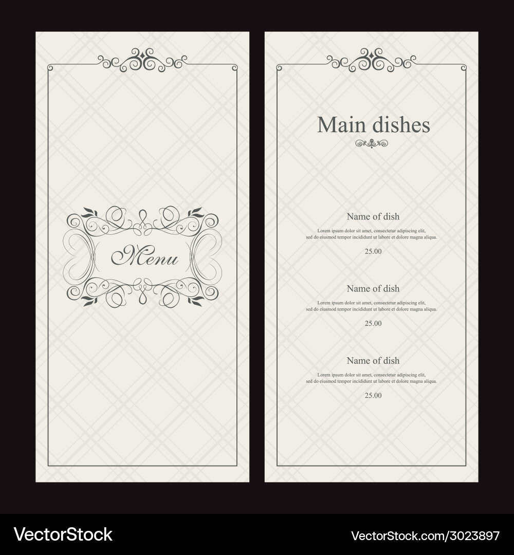 Abstract menu background with some special objects Vector Image