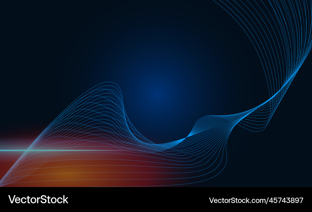 Abstract wave line background with beautiful Vector Image