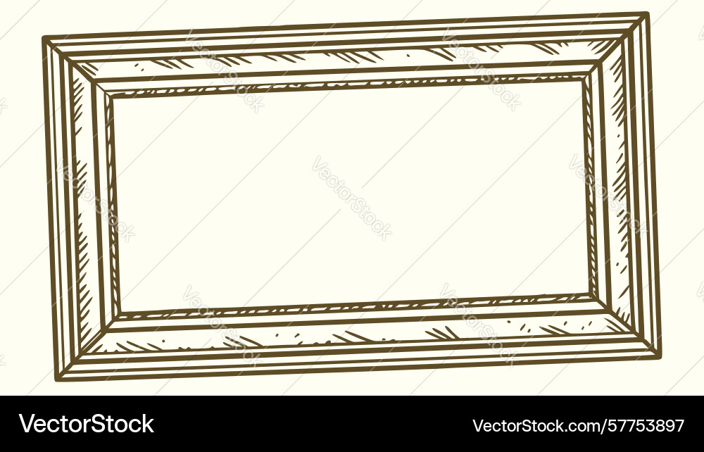 Clean and simple rectangular border frame design vector image
