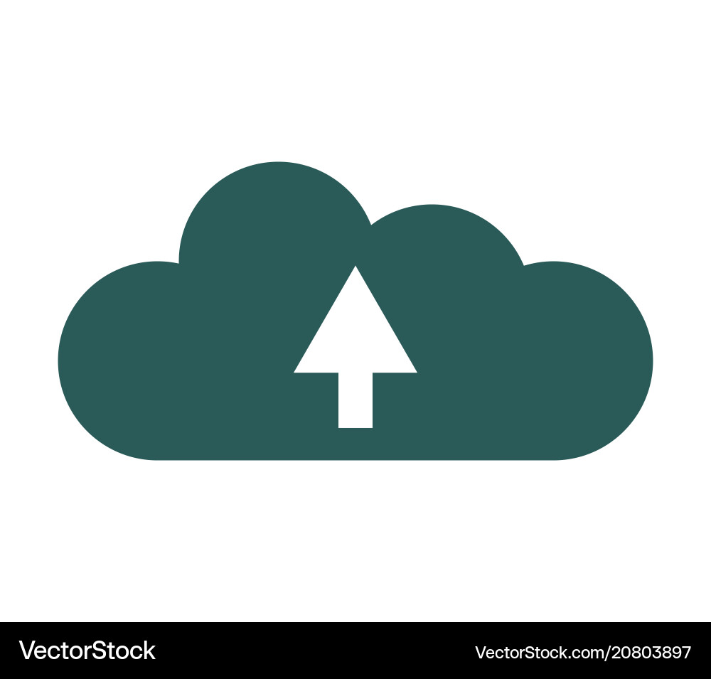 Cloud upload icon Cloud upload icon vector image