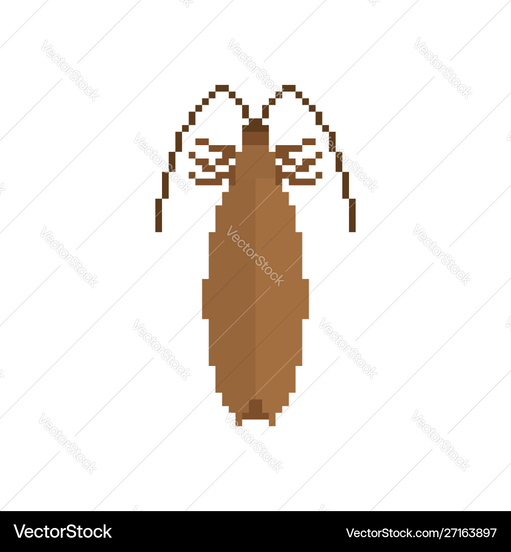 Cockroach pixel art insect 8 bit beetle digital Cockroach pixel art insect 8 bit beetle digital vektorbild