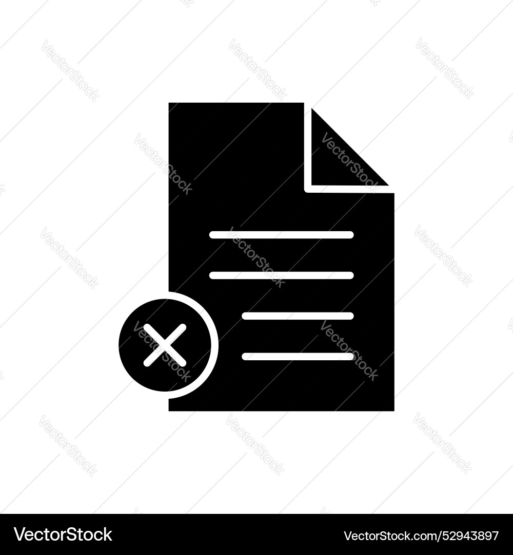 Delete document icon set cancel or remove file vector image
