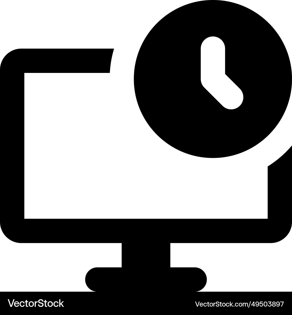 Displaying the current time and date information vector image