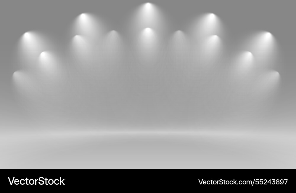 Glowing focus light effect on empty background Vector Image
