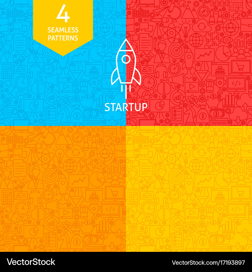 Line startup patterns Vector Image