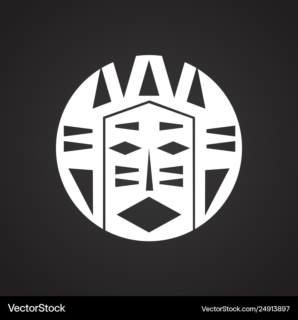 Masks icon on background for graphic and web Masks icon on background for graphic and web vector image