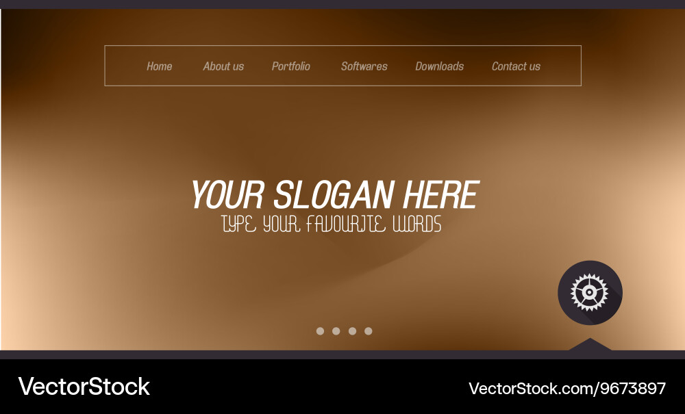Minimal website home page design with slider vector image