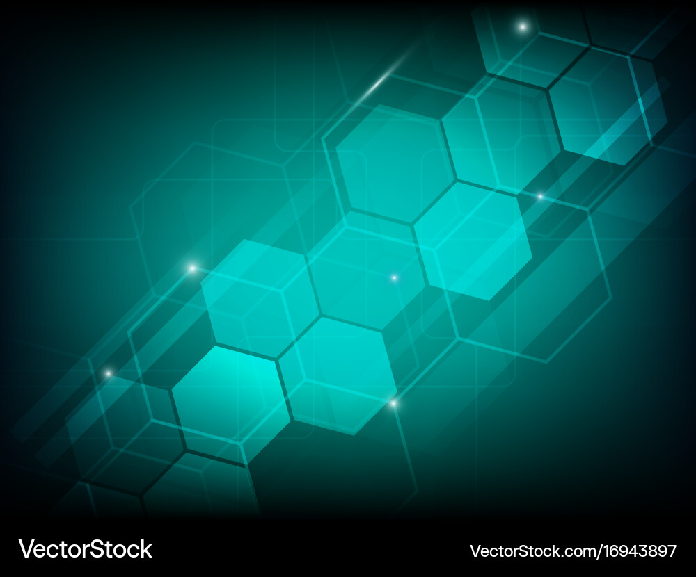 Modern Tech Hexagon Pattern vector image