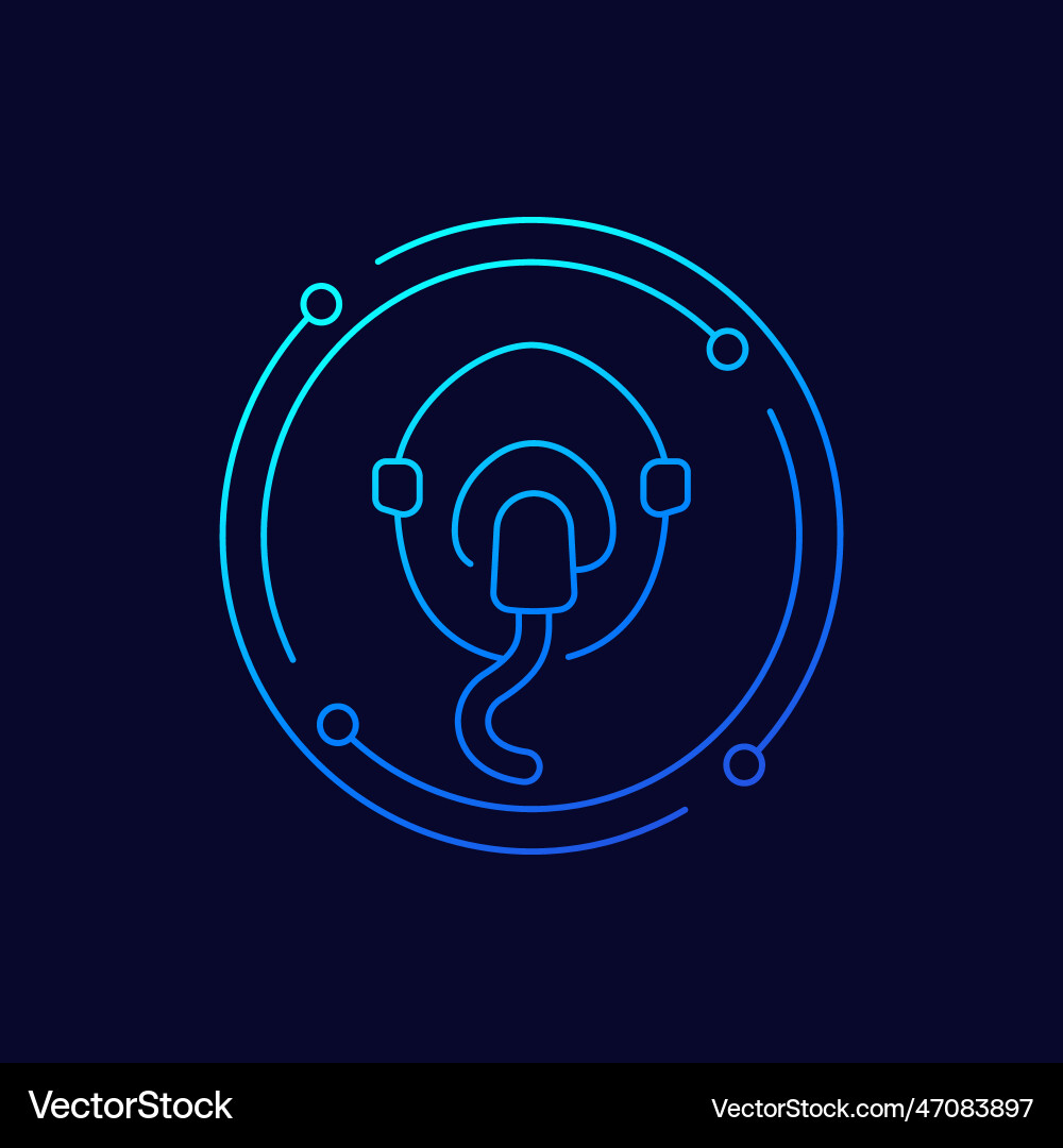 Oxygen mask icon linear design Vector Image