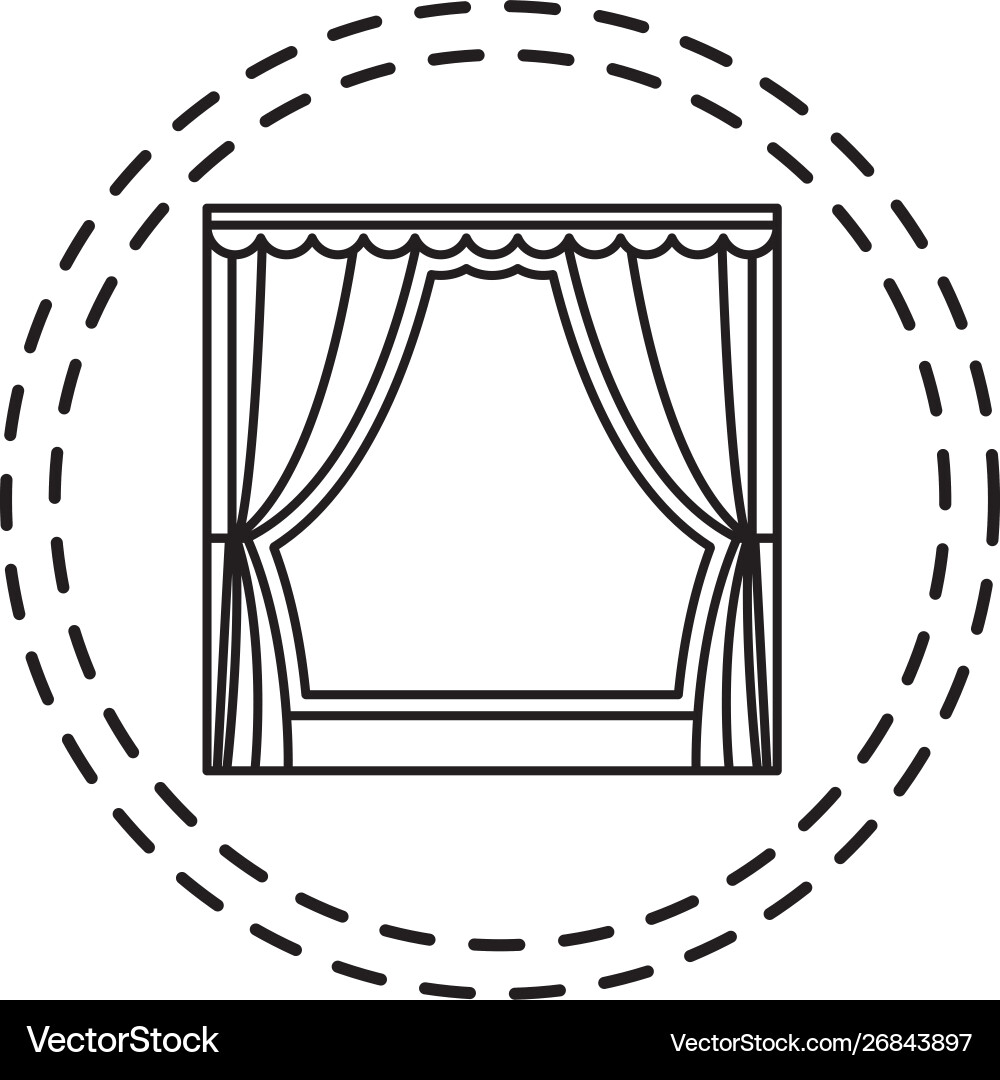 Patch theater curtain event isolated icon Vector Image