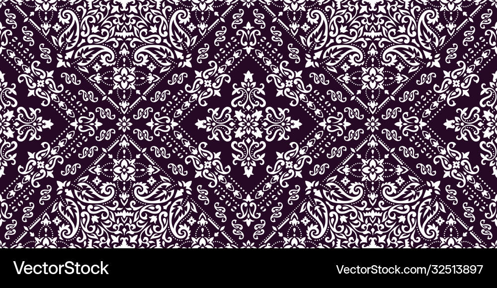 Rectangular seamless bandana print design Rectangular seamless bandana print design vector image
