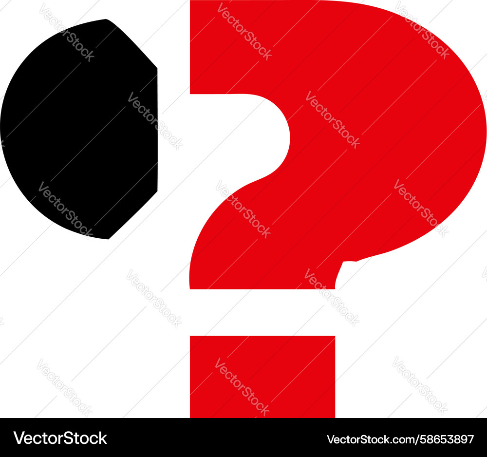 Red question mark symbol design generative ai Vector Image