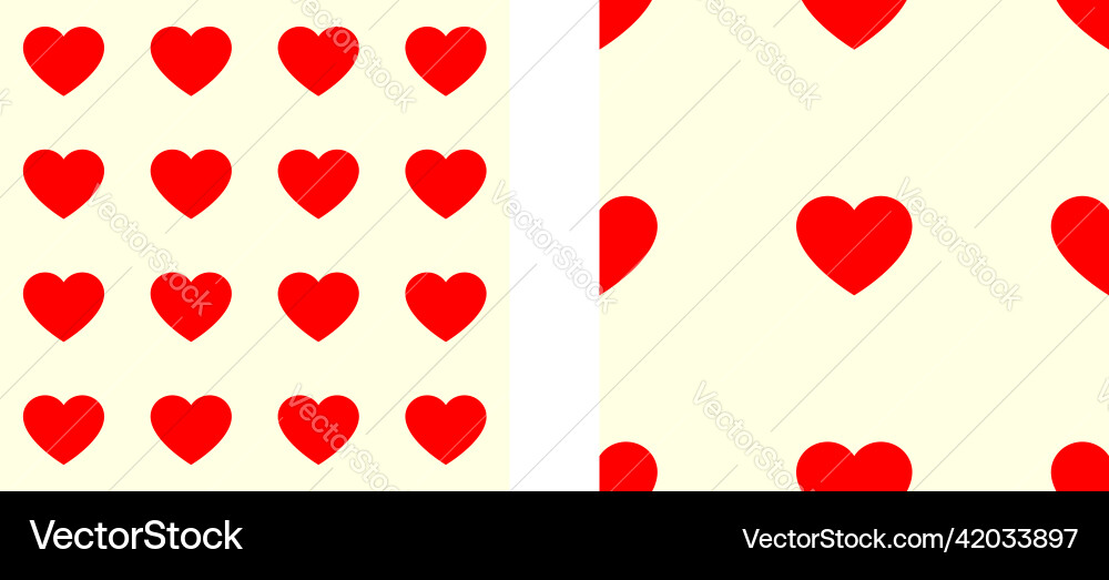 Seamless repeatable heart shape icon pattern Seamless repeatable heart shape icon pattern Vector Image