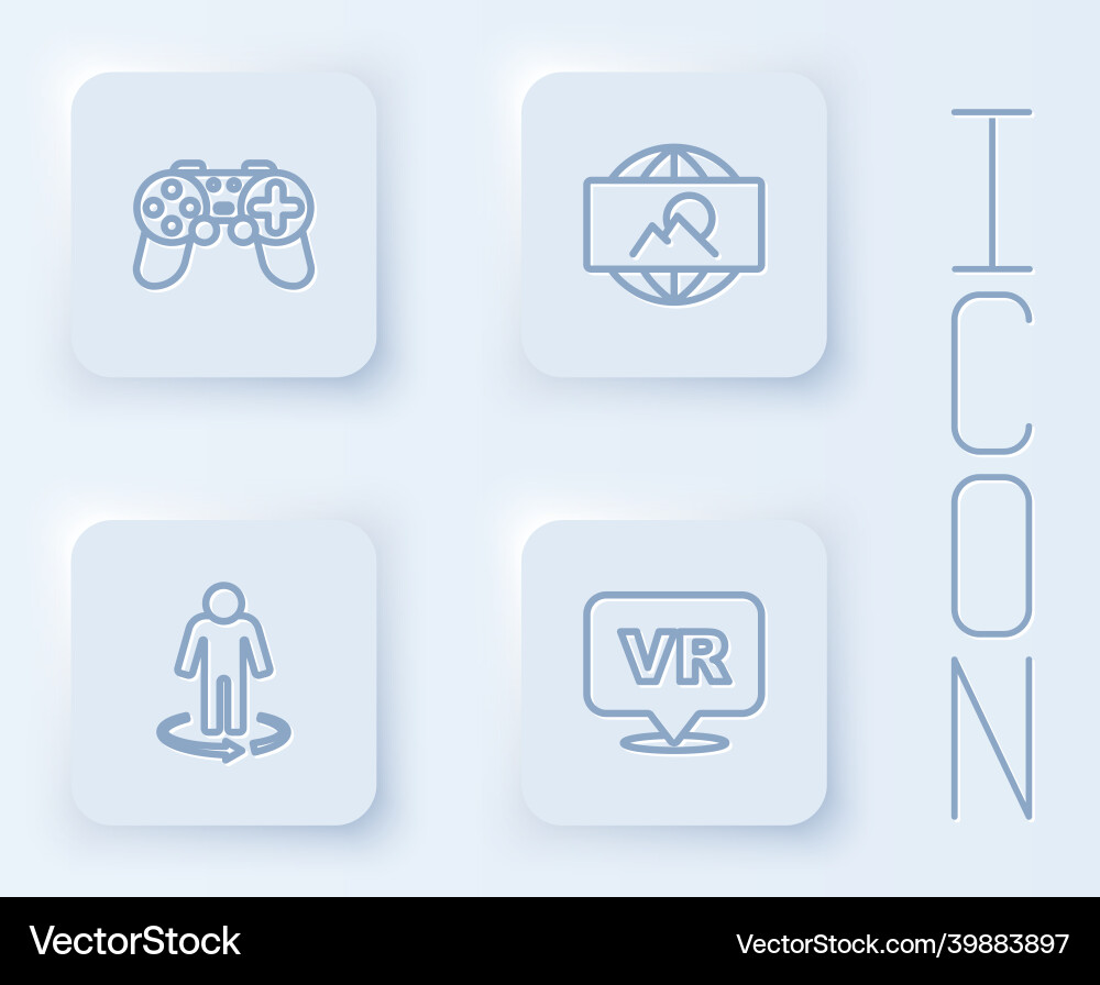Set line gamepad wide angle picture 3d modeling Set line gamepad wide angle picture 3d modeling Vector Image