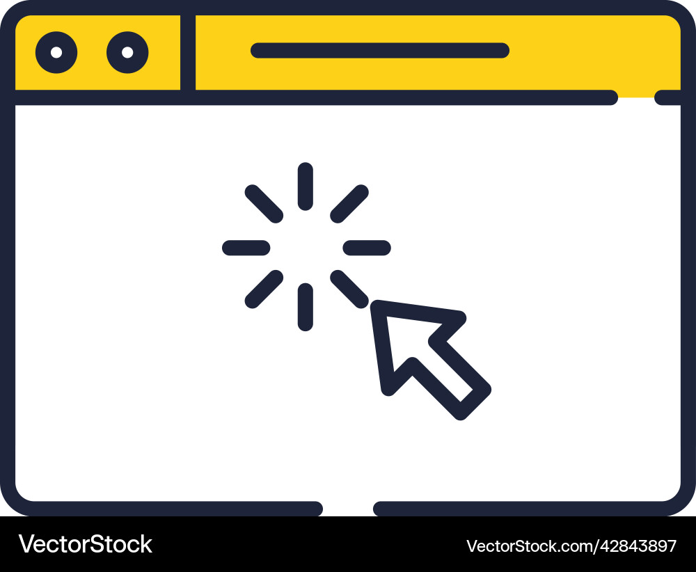 Site loading process webpage flat icon Vector Image