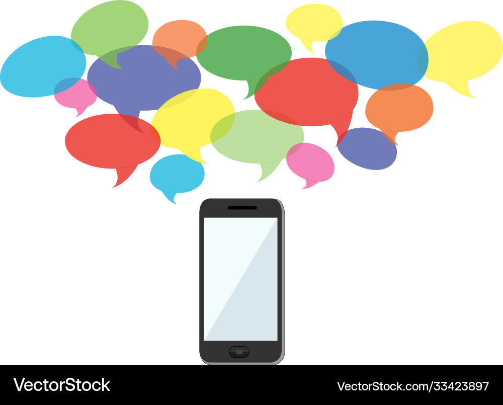 Smartphone notifications and background Smartphone notifications and background vector image