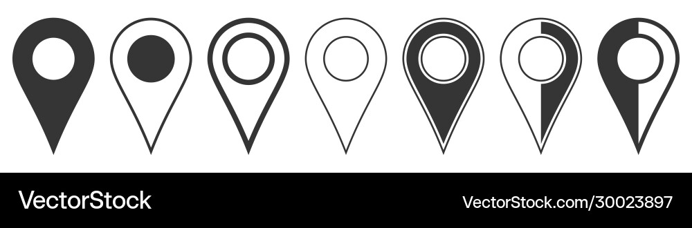 Standort Pin Icons Navigation Icon Karte Zeiger Standort Pin Icons Navigation Icon Karte Zeiger vektorbild
