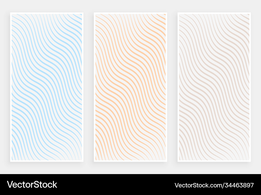 Subtle minimalist curvy flowing lines pattern vector image