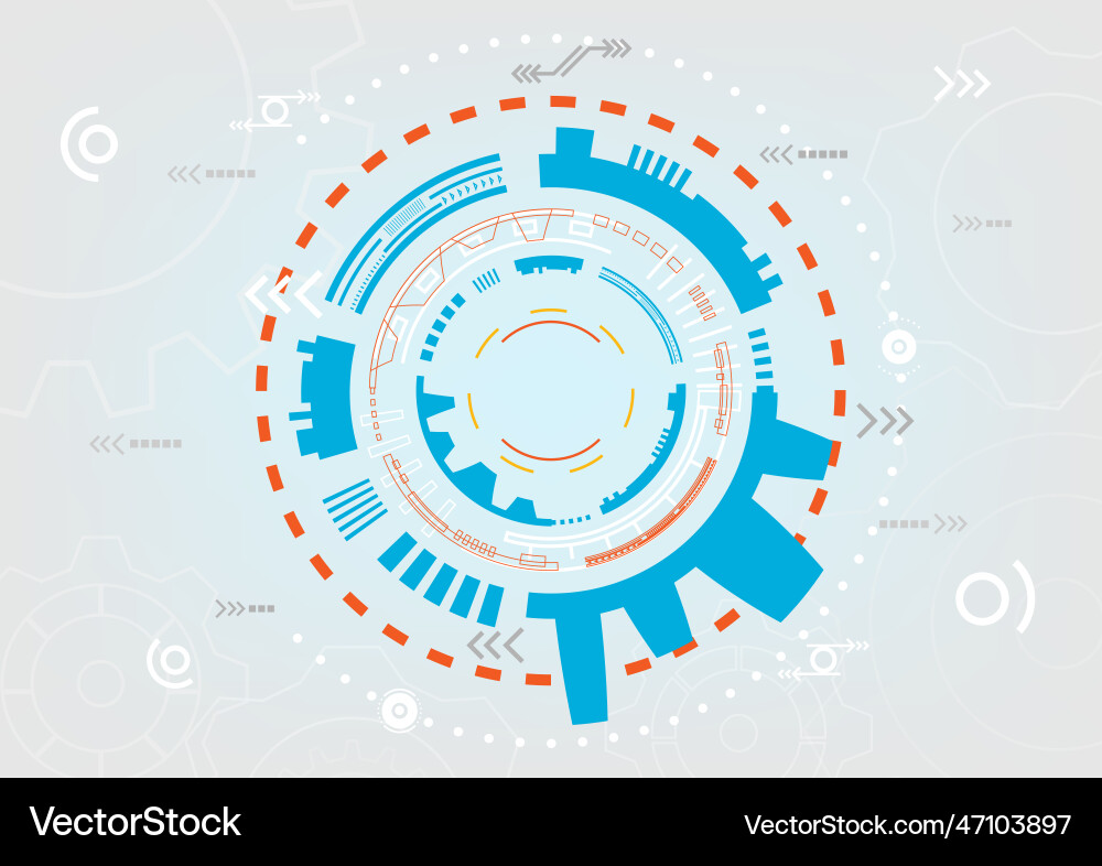 Tech circle minimal Tech circle minimal vector image