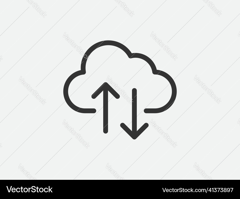 Technology icon cloud computing connection big vector image