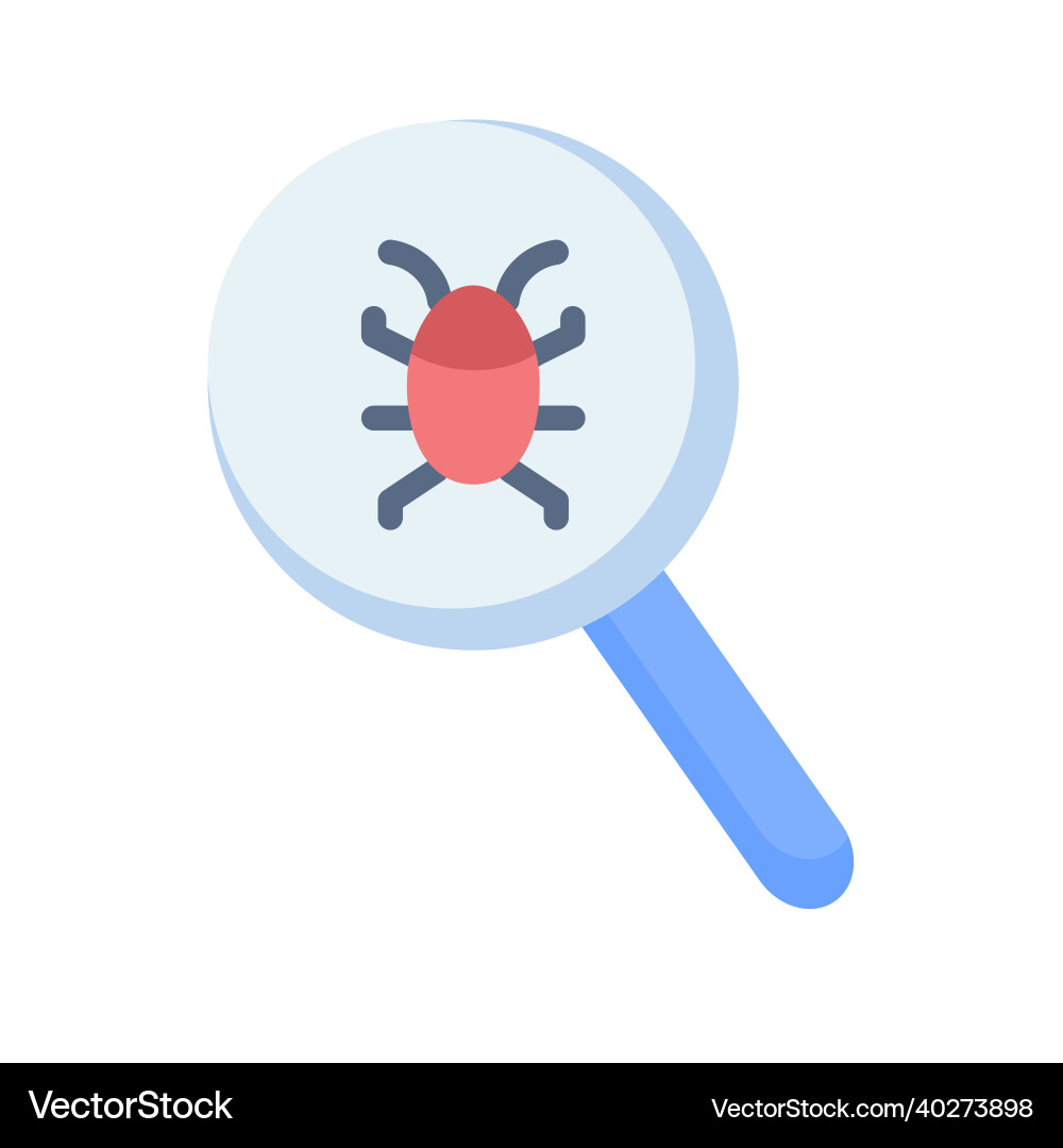 Bug catcher malware virus scan searching single vector image