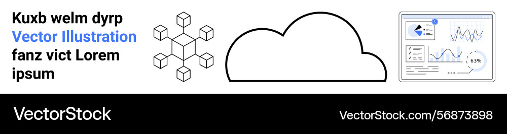 Cloud Computing Konzept mit Datenanalyse Cloud Computing Konzept mit Datenanalyse vektorbild