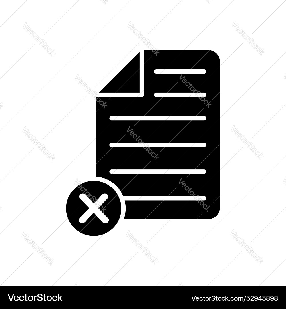 Delete document icon set cancel or remove file vector image