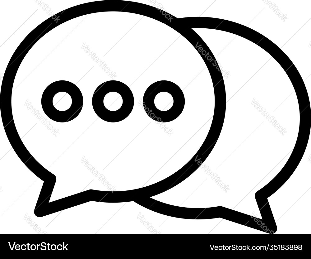 Discuss opportunity icon outline style Royalty Free Vector