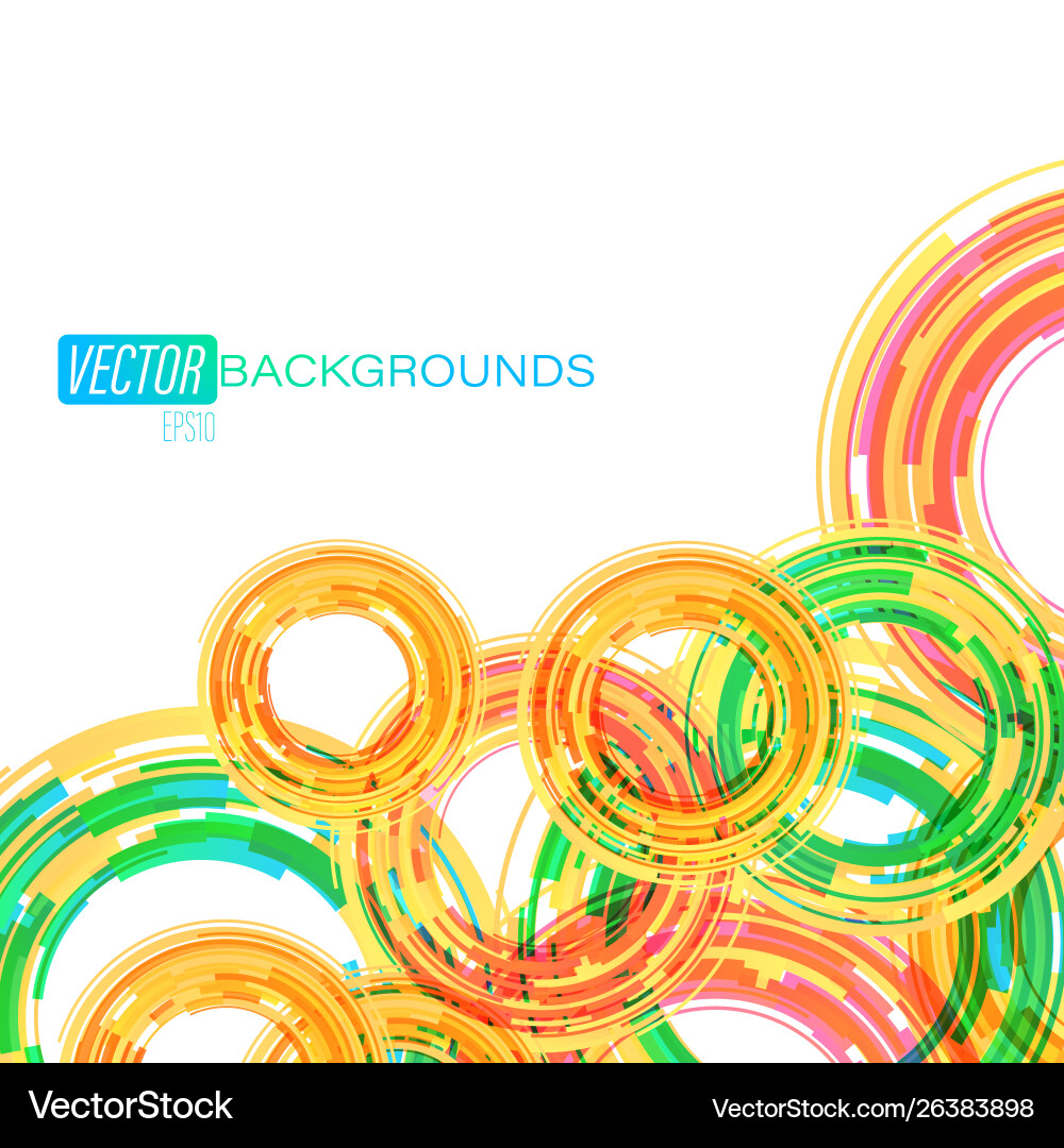 Dynamic Colorful Circular Background vector image