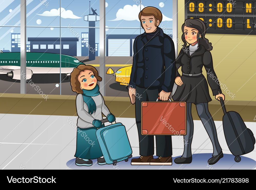 Family going to vacation vector image