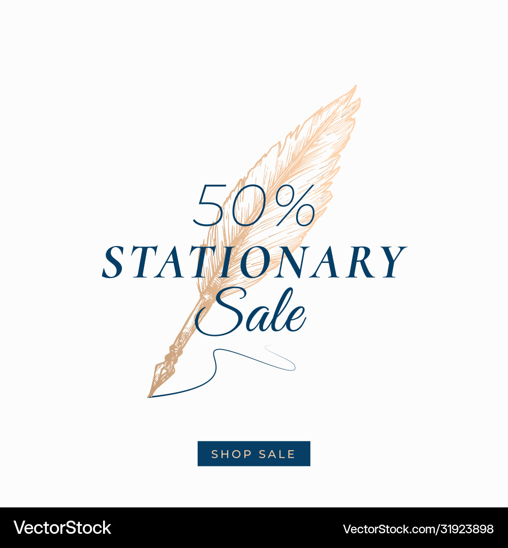 Fifty percent stationary autumn sale abstract Fifty percent stationary autumn sale abstract Vector Image
