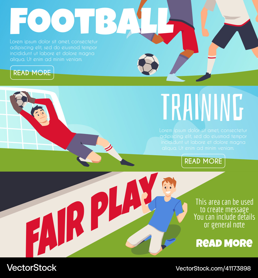 Fußball- und Fußball-Banner oder Flyer mit Spielern Fußball- und Fußball-Banner oder Flyer mit Spielern vektorbild