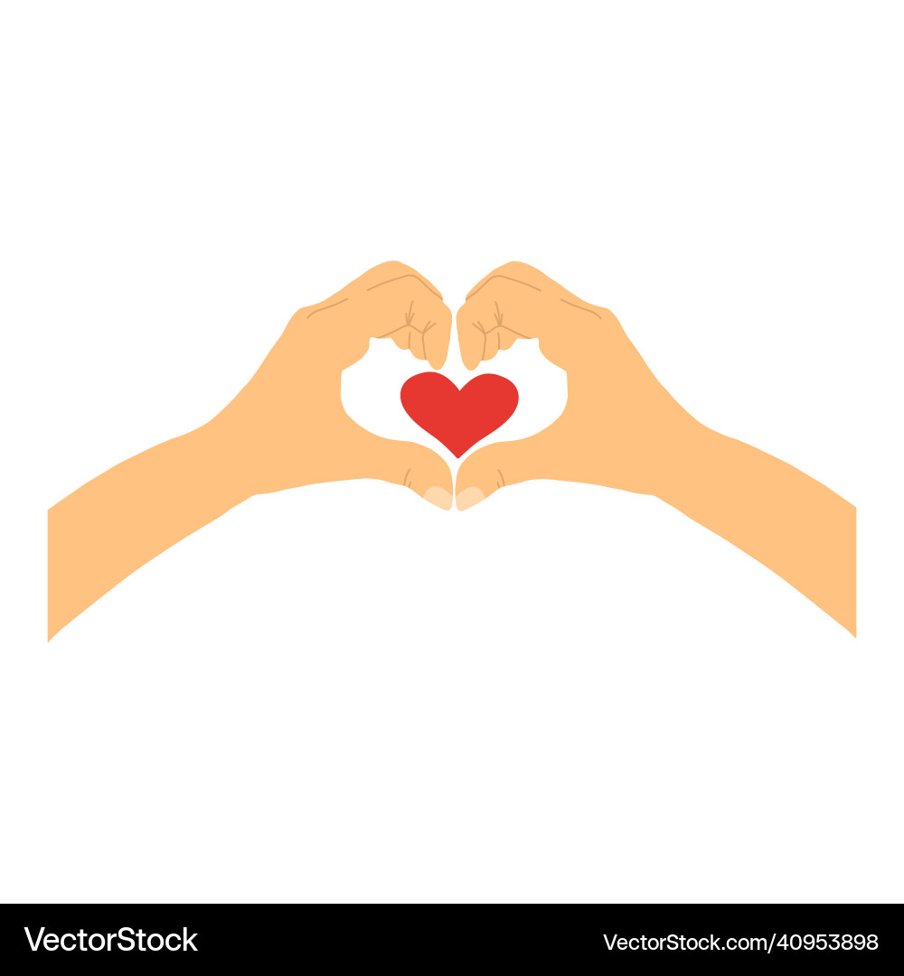 Hands showing heart shape Vector Image