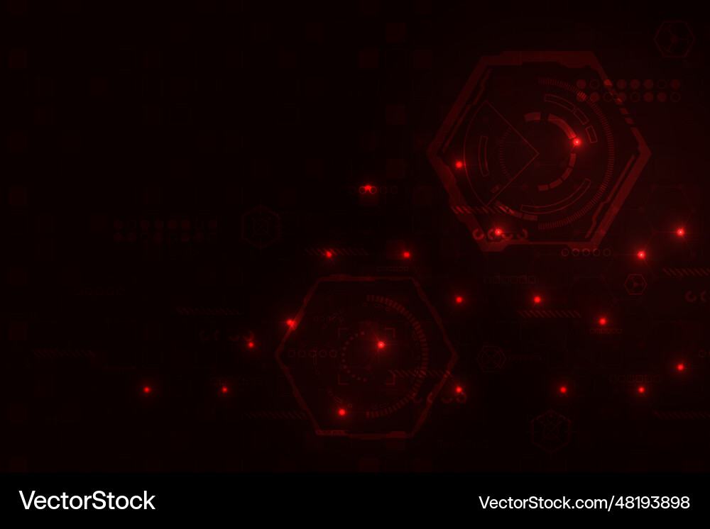 Hi tech line technology with hexagon shape Hi tech line technology with hexagon shape vector image