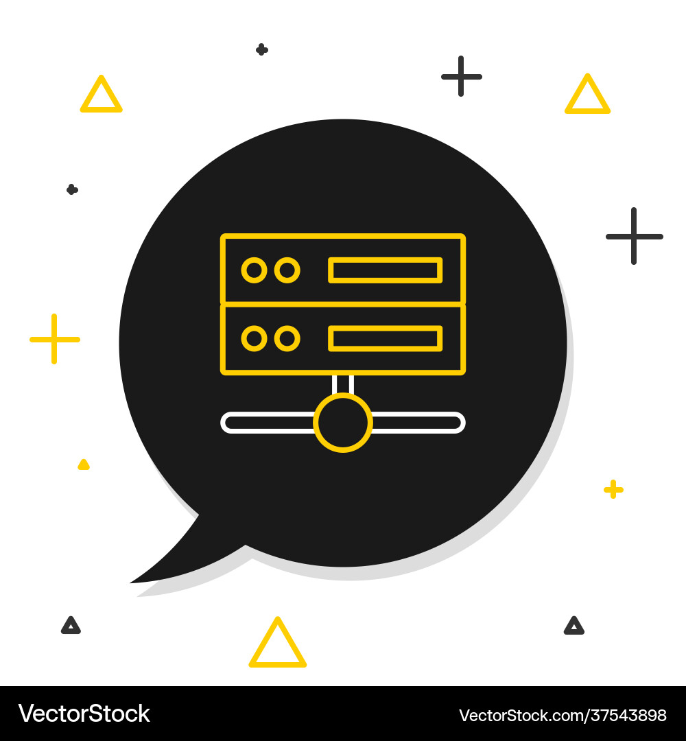 Line server data web hosting icon isolated Line server data web hosting icon isolated vector image