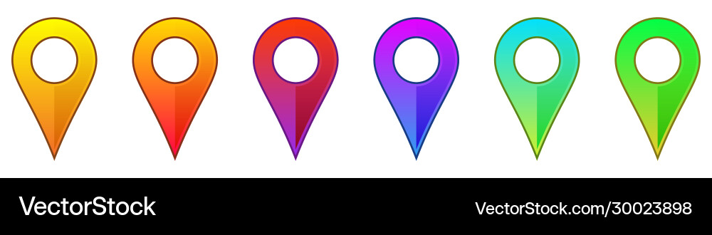 Location pin icons navigation icon map pointer Location pin icons navigation icon map pointer Vector Image