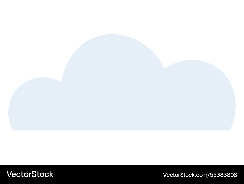 Minimalist cloud shape representing weather Minimalist cloud shape representing weather vector image