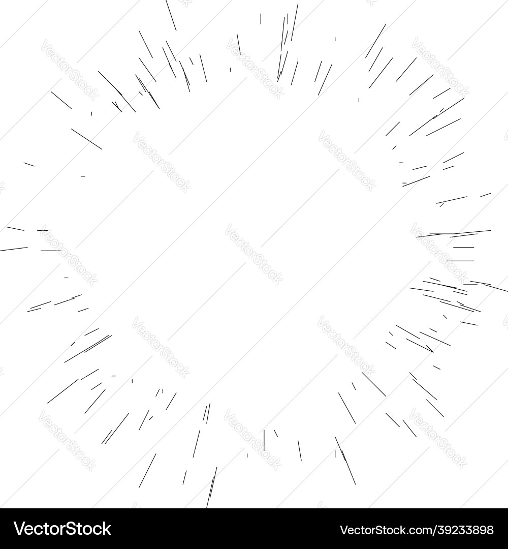 Radial radiating dynamic rays beams lines Vector Image
