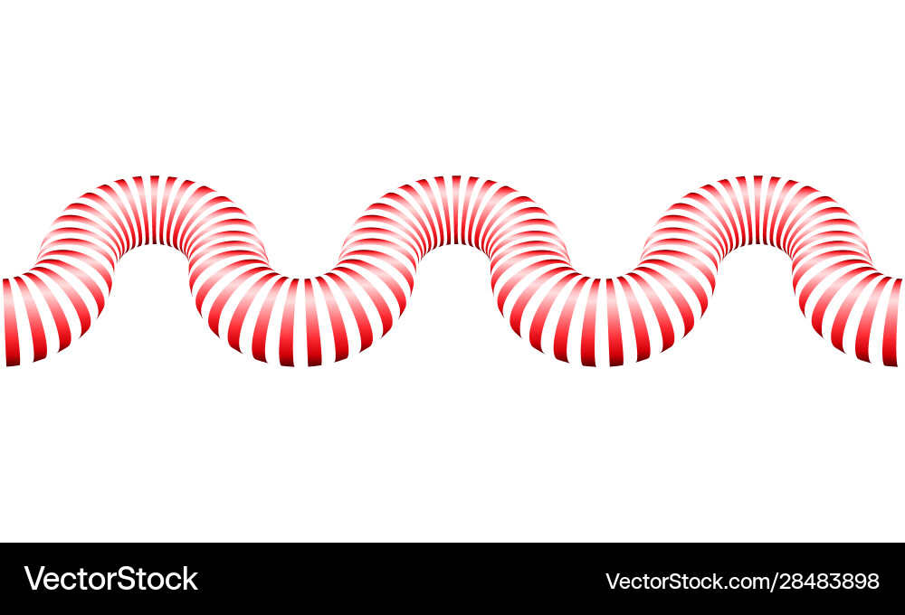 Seamless 3d striped pipe pattern with wave effect Seamless 3d striped pipe pattern with wave effect vector image