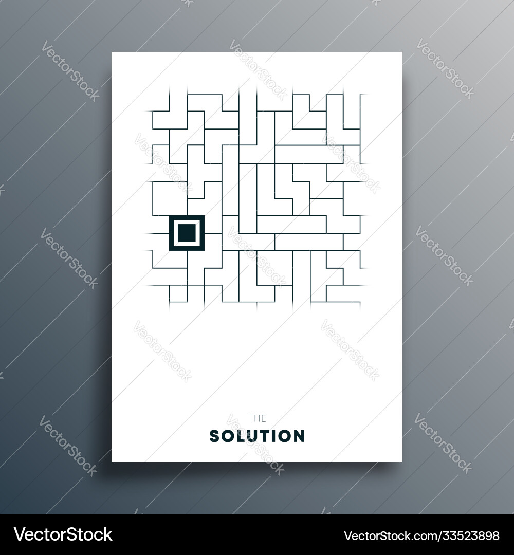 Solution abstract typography vector image