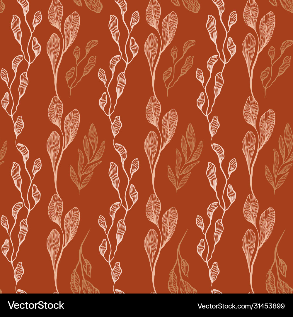 Abstract botanical seamless pattern in light Abstract botanical seamless pattern in light vector image