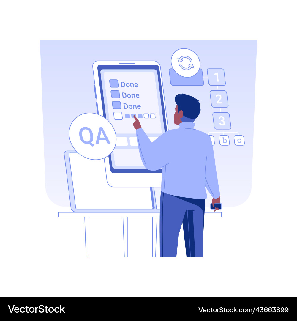 Automated testing isolated concept Automated testing isolated concept vector image